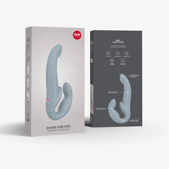 Share Vibe Pro grey colorway packaging front and back with product feature callouts