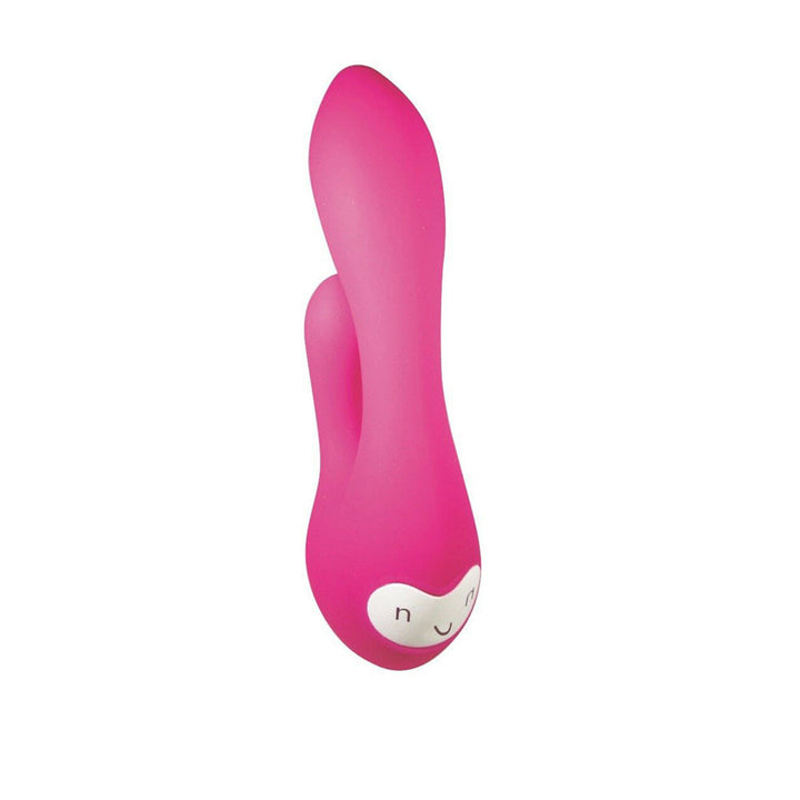 Shibari Hello Sexy Shimoji vibrator in bright pink silicone with dual-stimulation design