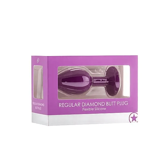 Shots Toys Anals Toys Shots Ouch! - Purple Regular Diamond Butt Plug