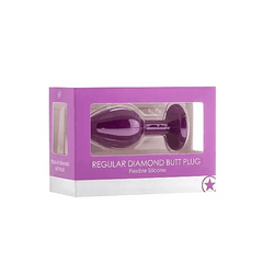 Shots Ouch! Regular Diamond Butt Plug Purple - Dreamy Desire