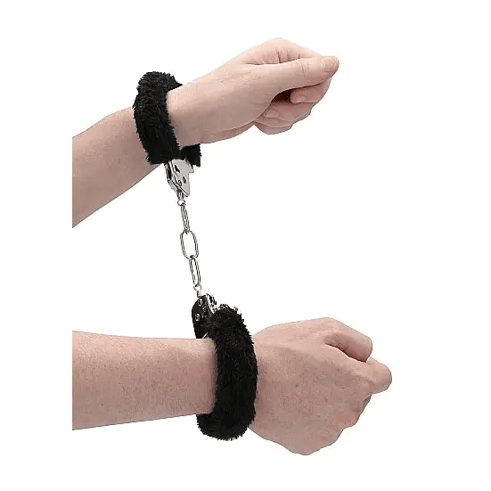 Shots Toys Ouch! - Black Pleasure Furry Handcuffs - Dreamy Desire