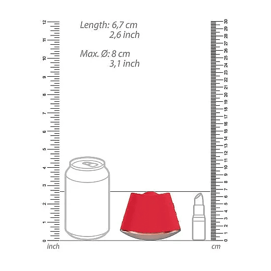 Shots Elegance - Red Dazzling Rotating & Vibrating Clitoral Stimulator - Dreamy Desire