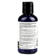 Side angle of 118 ml Waterslide moisturizer bottle displaying usage instructions and vegan seal