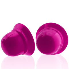 Side angle of Hunkyjunk Nano Nips pair showing rounded dome profile and flexible flange seal