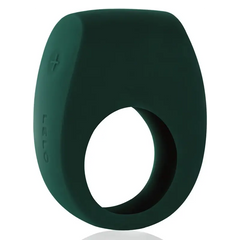 Side angle of LELO Tor 2 showing ergonomic curved shape and soft-touch green silicone body