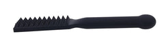 Side-angle view highlighting the triangular spike row along the edge of the black silicone paddle