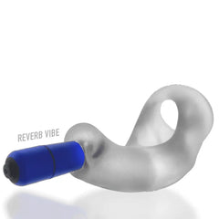 Side view of BUZZFUCK sling with Reverb Vibe inserted into the curved taint arm
