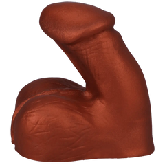 Close-up side detail of Tantus Copper Packer highlighting smooth matte silicone surface