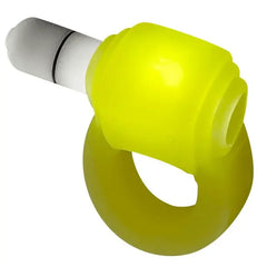 Side view of Glowdick cock ring with white LED bullet partially extended from holder