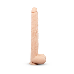 Side profile of the Bone dildo showing slim tapered shaft and integrated suction cup base