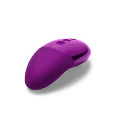 Side profile of the Le Wand Point showing smooth matte purple silicone tip and rounded ergonomic shape