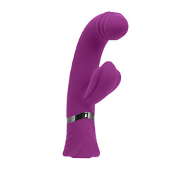 Side profile of Playboy Tap That showing textured tip, clitoral arm, and silver control ring