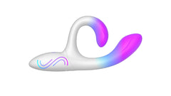 Side profile of the Rabbit Vibrator showing flexible arm, gradient finish, and S-curve body shape
