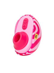 Side view of ROMP Spin showing oval nozzle and plus minus control buttons