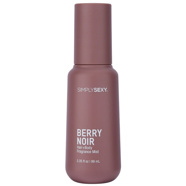 Simply Sexy Berry Noir Hair and Body Fragrance Mist in a matte dusty rose pump bottle