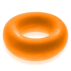 Single Oxballs Fat Willy jumbo cock ring close-up showing thick donut shape, orange