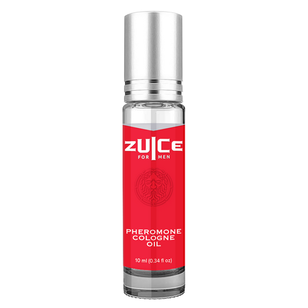 Single Zuice For Men Pheromone Cologne Oil 10ml roll-on bottle standing upright, cap on