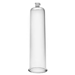 Size Matters clear acrylic penis pump cylinder, 2.25 x 9 inch, straight-walled design