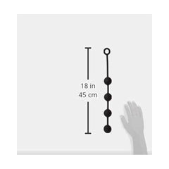 Size reference showing Ass Ballz anal beads measuring 18 inches / 45 cm long