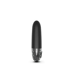 Sleak Freak bullet vibrator rear view showing smooth silicone body and metal accents