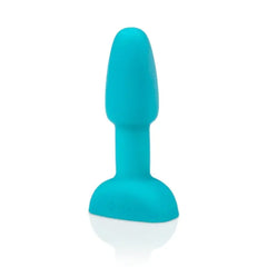 Smooth teal silicone b-Vibe Rimming Plug Petite with tapered tip and flared base