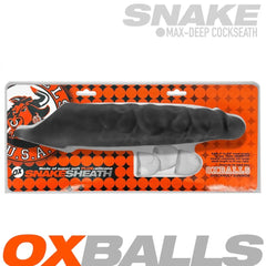 Snake Max-Deep Cockseath by Oxballs in retail packaging, back label visible