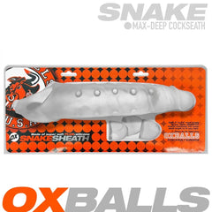 Snake Max-Deep Cocksheath by Oxballs in retail packaging with product details