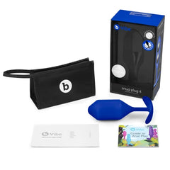 Snug Plug 4 shown with box, storage pouch, instruction card, and anal play guide included