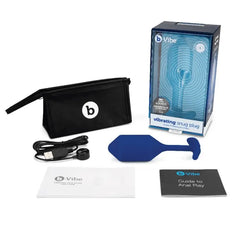 Snug Plug 4 unboxed with storage pouch, USB cable, manual, and anal play guide included