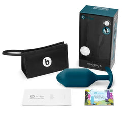 Snug Plug 6 displayed with storage pouch, quick-start card, anal play guide, and product box