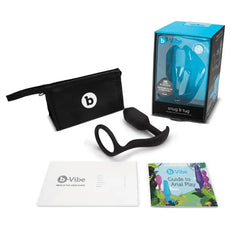 Snug & Tug unboxed with storage pouch, user guide, and anal play booklet