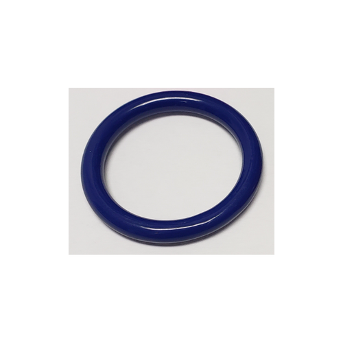 Spartacus 1.5-Inch Stainless Steel Cock Ring in bold blue with a smooth, rounded profile
