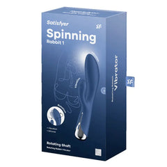 Spinning Rabbit 1 product box highlighting rotating shaft and vibration features in blue packaging