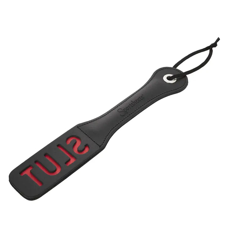 Sportsheets Leather Slut Paddle - Dreamy Desire