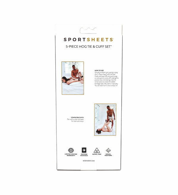 Sportsheets 5 Piece Hog Tie and Cuff Set - Dreamy Desire