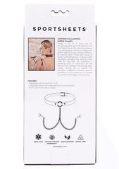 Sportsheets Saffron Collar with Nipple Clamps - Dreamy Desire