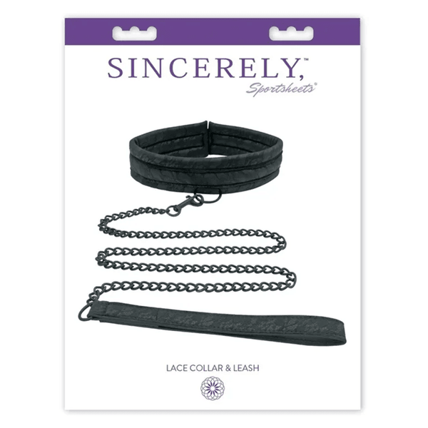 Sportsheets Sincerely Lace Collar and Leash Set - Dreamy Desire