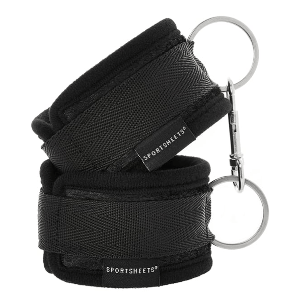 Sportsheets BDSM Soft Wrist Cuffs, Black