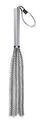 Sportsheets Edge Chain Flogger shown upright displaying full length of linked chain falls