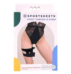 Sportsheets Pivot 2-in-1 Forced-O Strap retail packaging showing thigh harness product details