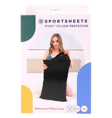 Sportsheets Pivot Pillow Protector retail box showing waterproof black pillowcase product