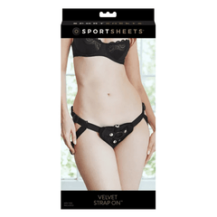 Sportsheets Vibrating Velvet Harness - Dreamy Desire