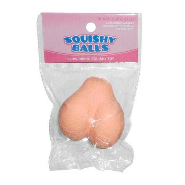 Squishy Balls slow-rising berries-scented novelty toy in clear retail packaging