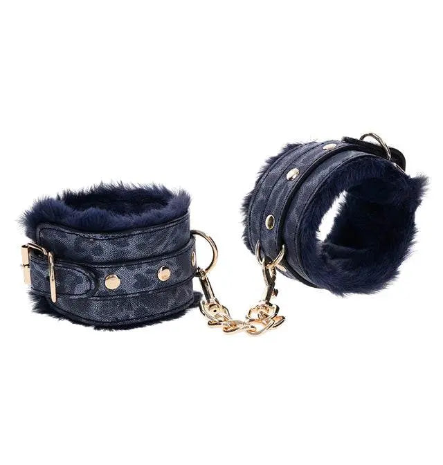 Sportsheets Sex & Mischief Cougar Fur Handcuffs - Dreamy Desire
