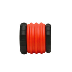 Straight-on view of Jock 2-in-1 combo rings stacked, highlighting multi-ridge profile