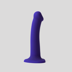 Strap-On-Me Glow-LED Dildo in purple, medium size, with suction cup base