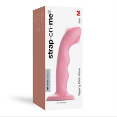 Strap-On-Me Tapping Dildo Wave M in pink silicone shown in retail packaging box