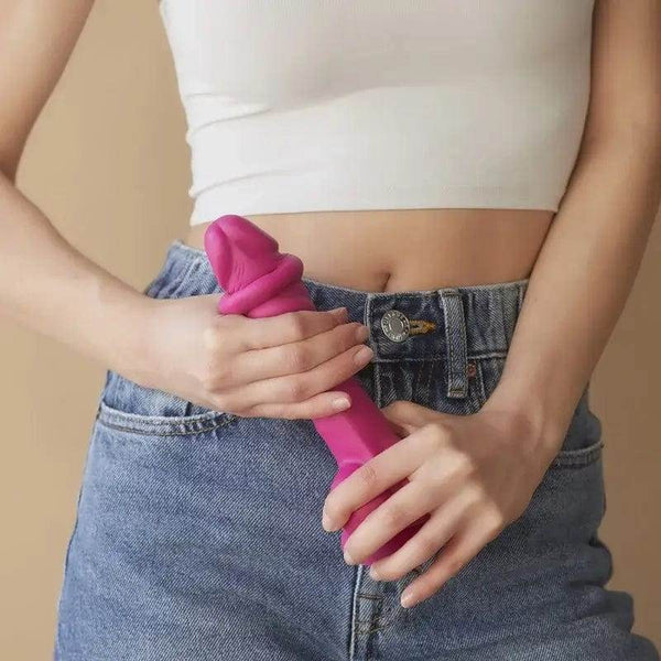 Strap On Me Sliding Skin Realistic Dildo Fuchsia - Dreamy Desire