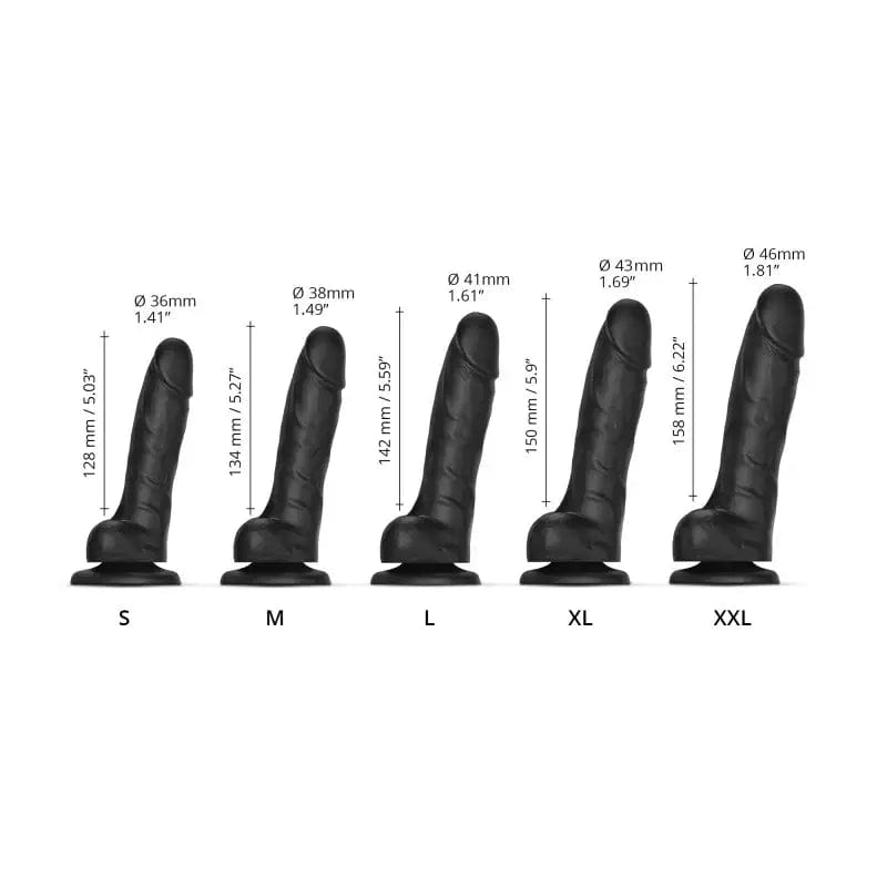 STRAP-ON-ME Dongs & Dildos Strap On Me - Sliding Skin Realistic Dildo XXL (Black)