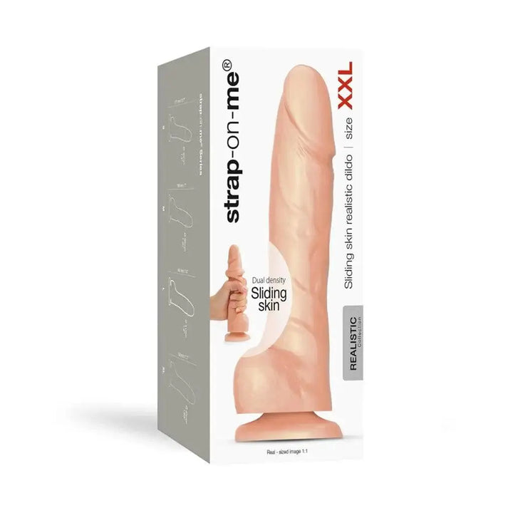 Strap On Me - Sliding Skin Realistic Dildo XXL (Vanilla) - Dreamy Desire